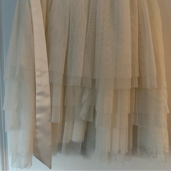 American Princess Girls Ivory Gold Dress Size 8 – Formal Holiday Flower Girl - Picture 8 of 11